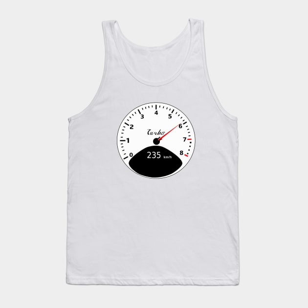 Speedometer Porsche 911 Turbo Tank Top by Aurealis